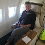 Claudia on board A&K Private Jet